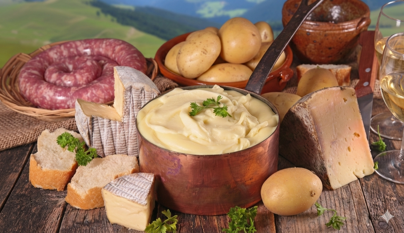 fromage, pommes de terres, saucisses